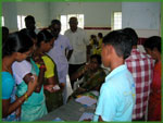 Paients Registering for Eye Camp, click here to see large picture.